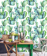 Exotic Watercolor Cactus Wallpaper